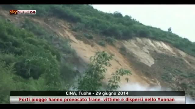 Cina, Forti piogge provocano frane: vittime nello Yunnan