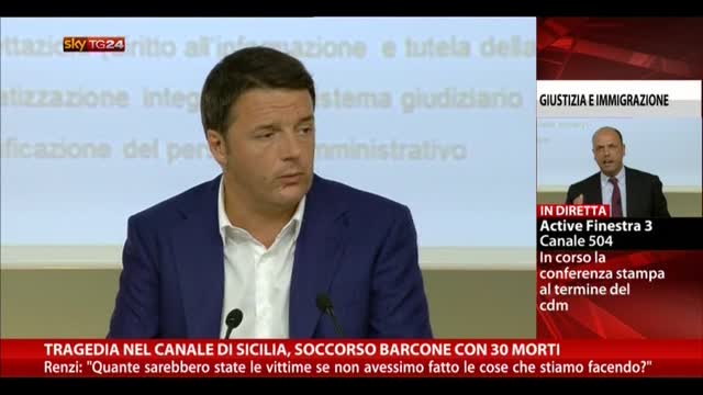 Sbarchi, Renzi: quanti morti senza nostro impegno?