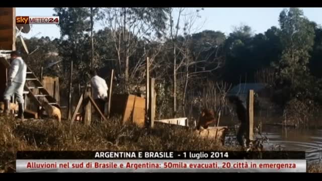 Argentina e Brasile: 50mila evacuati, 20 città in emergenza