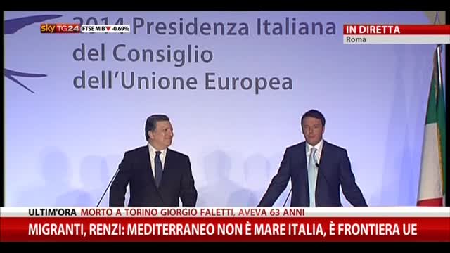 Renzi: Europa è dei cittadini europei non dei banchieri