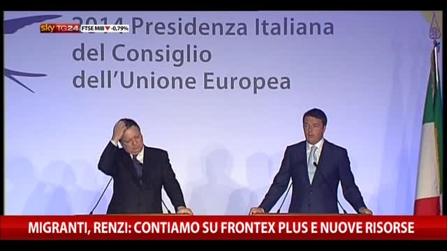 Migranti, Renzi: continuiamo su frontex plus e nuove risorse