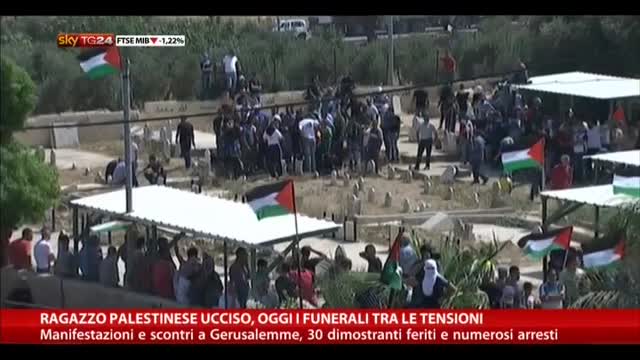 Ragazzo palestinese ucciso, oggi i funerali tra le tensioni