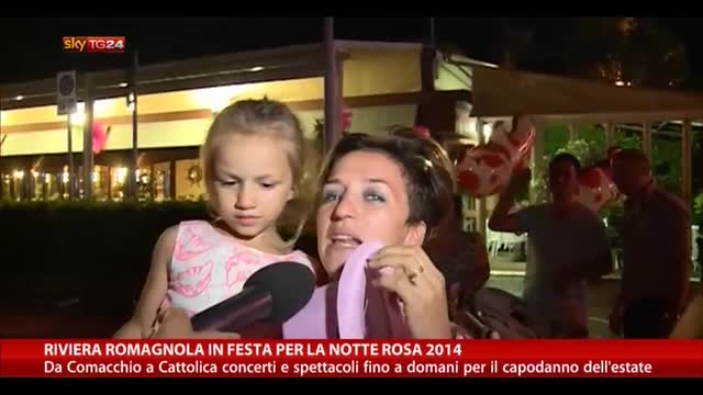 Riviera romagnola in festa per la notte rosa 2014