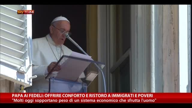 Papa: offrire conforto e ristoro a immigrati e poveri