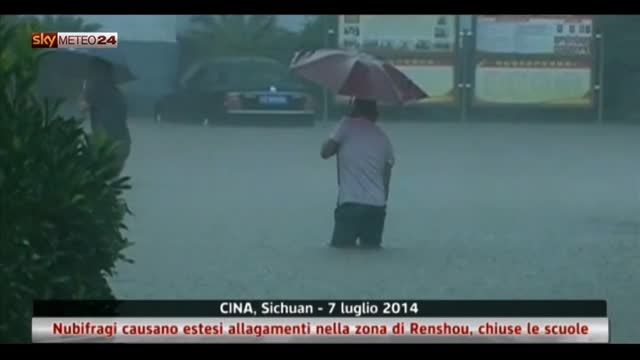 Cina, nubifragi e alluvioni nella zona di Renshou