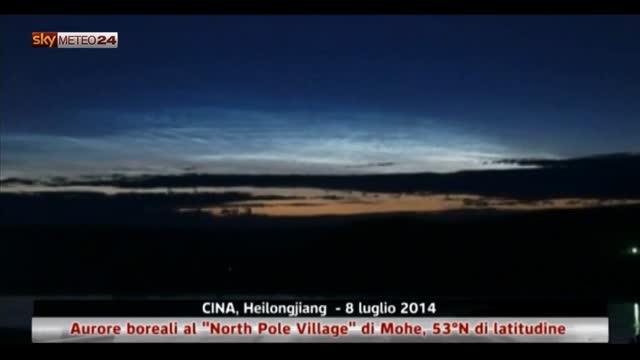 Cina: aurore boreali al “North Pole Village” di Mohe