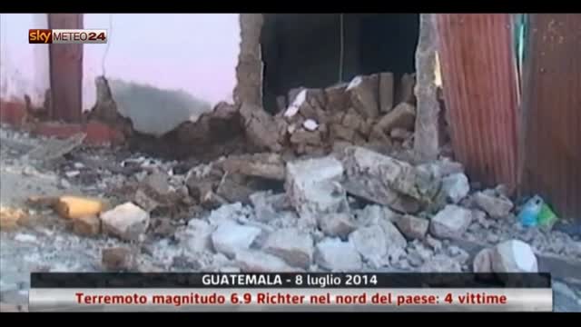 Guatemala: terremoto magnitudo 6.9 Richter a nord del paese
