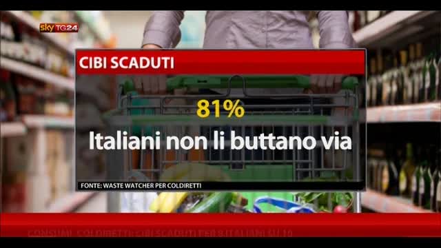 Consumi, Coldiretti: cibi scaduti per 8 italiani su 10