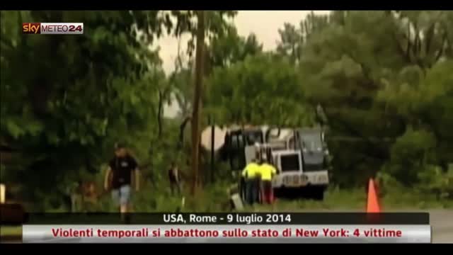 USA, violenti temporali sullo stato di New York. Video