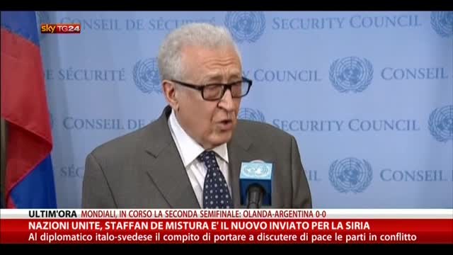 Nazioni Unite, Staffan de Mistura è nuovo inviato per Siria