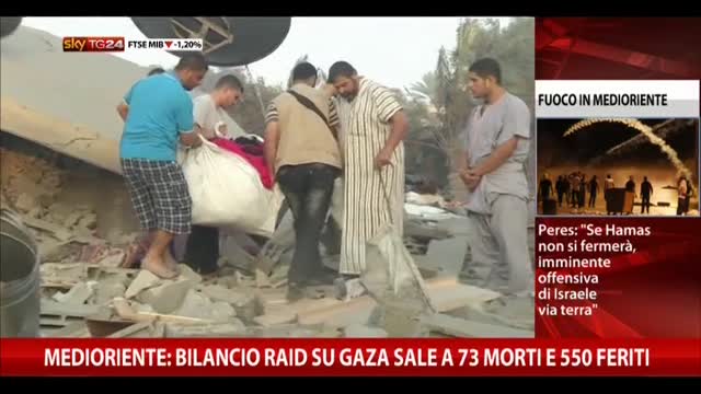 Gaza, terza notte di raid aerei israeliani