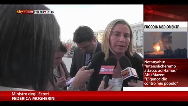 Mogherini: preoccupata per situazione Striscia di Gaza