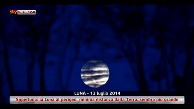 Superluna: la luna al perigeo sembra più grande