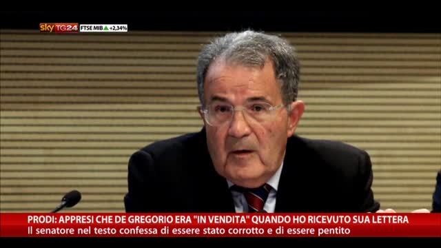 Prodi: appresi che De Gregorio era in vendita da sua lettera