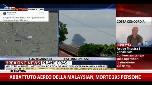 Abbattuto aereo della Malaysian, morte 295 persone