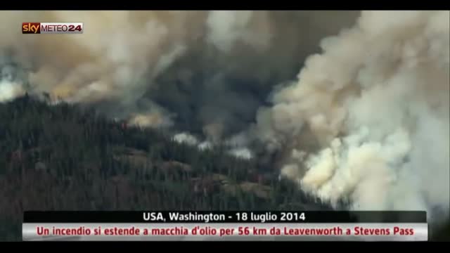 Washington, incendio si estende a macchia d'olio per 56 km