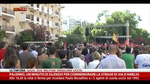 Palermo, minuto silenzio per commemorare strage Via D'Amelio