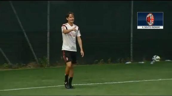 Milan, il solito Inzaghi: due gol in allenamento a Gabriel