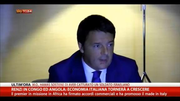 Renzi in Angola: economia italiana tornerà a crescere