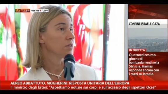Aereo abbattuto, Mogherini: risposta unitaria dell'Europa