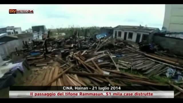 Cina, passaggio del tifone Rammasun: 51 mila case distrutte