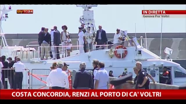 Costa Concordia, Renzi al porto di Prà-Voltri