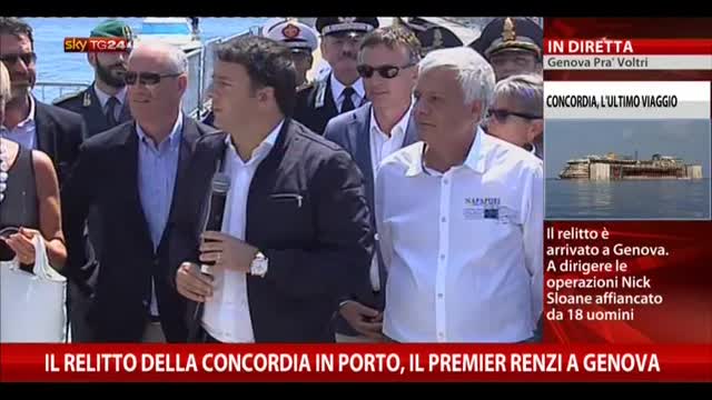 Concordia a Genova, Renzi: "Oggi dobbiamo dire grazie"