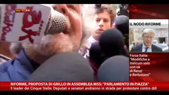 Riforme, Grillo in assemblea M5S: "Parlamento in piazza"