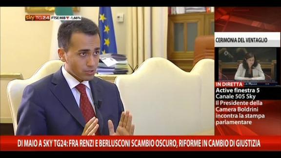 Di Maio a Sky TG24: fra Renzi e Berlusconi scambio oscuro