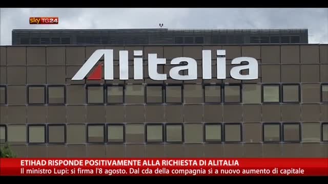 Etihad risponde positivamente alla richiesta di Alitalia