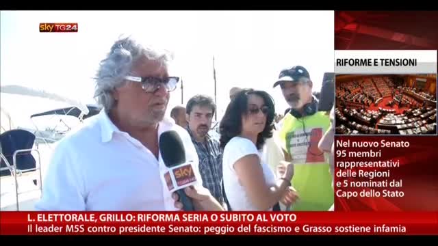 Legge Elettorale, Grillo: riforma seria o subito el voto