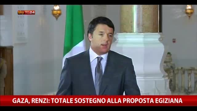 Gaza, Renzi: totale sostegno alla proposta egiziana