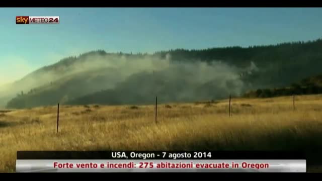 Oregon, forte vento e incendi: 275 abitazioni evacuate