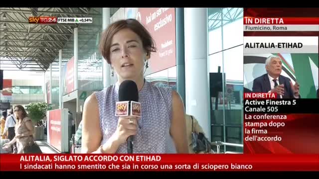 Accordo Alitalia-Etihad, situazione tranquilla a Fiumicino