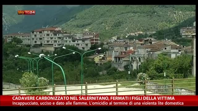 Cadavere carbonizzato nel Salernitano, fermati figli vittima