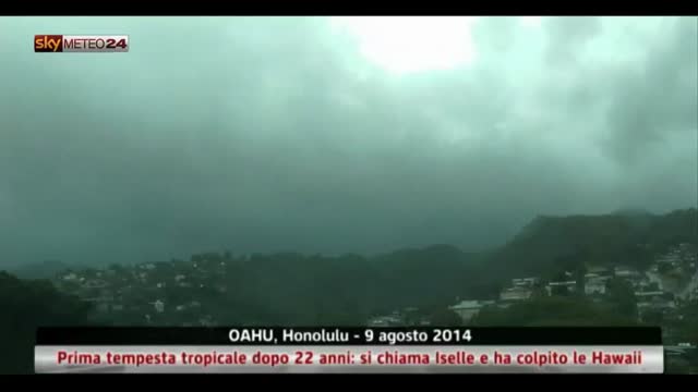 Iselle, prima tempesta tropicale dopo 22 anni alle Hawaii
