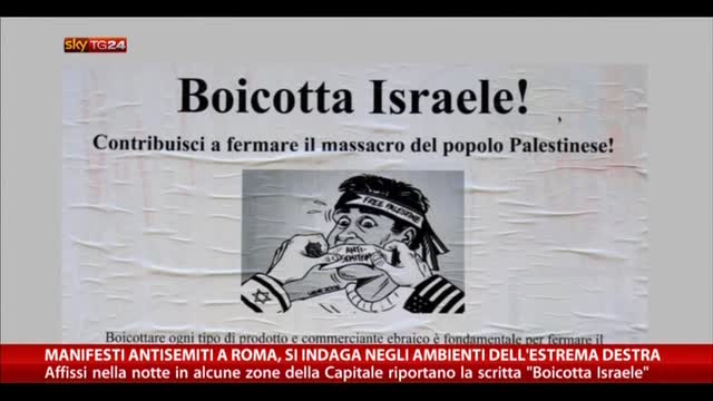 Manifesti antisemiti Roma, si indaga tra l'estrema destra