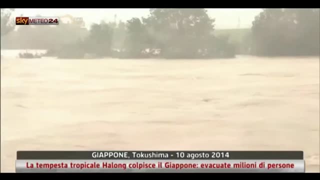 La tempesta tropicale Halong colpisce il Giappone