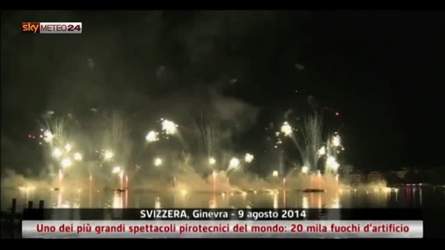 Svizzera, 20000 fuochi d’artificio a Ginevra. Video