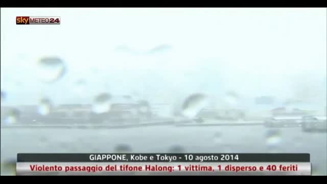 Giappone, passa il tifone Halong: 1 vittima e 1 disperso