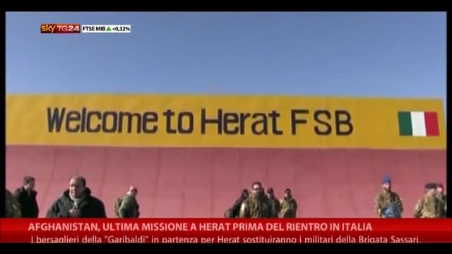 Afghanistan, ultima missione a Herat prima del rientro
