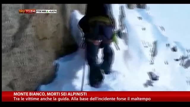 Monte Bianco, morti sei alpinisti