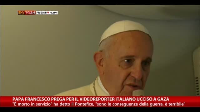 Papa Francesco prega il per videoreporter ucciso a Gaza