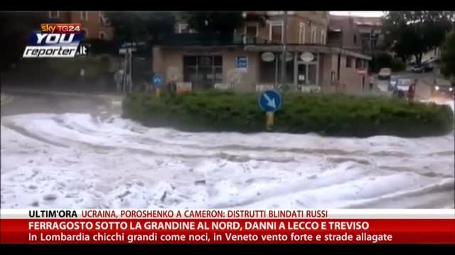 Ferragosto sotto grandine al nord, danni a Lecco e Treviso