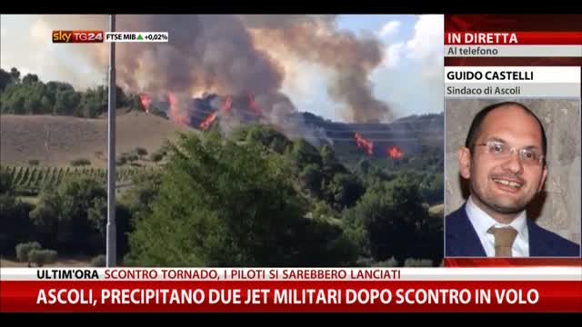 Ascoli, scontro aerei militari: parla il sindaco Castelli