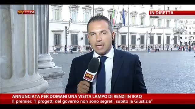 Annunciata per domani una visita lampo di Renzi in Iraq