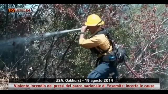 Usa, incendio nei pressi del parco nazionale di Yosemite