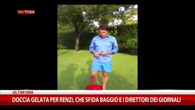 Ice Bucket Challenge, la doccia ghiacciata di Matteo Renzi