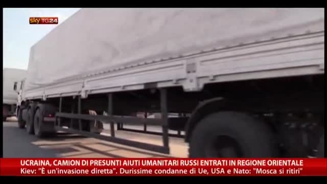 Ucraina, aiuti umanitari russi entrati in regione orientale