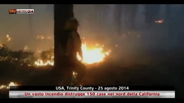USA, vasto incendio distrugge 150 case nel nord California